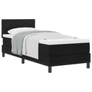 vidaXL Boxspring ágy matraccal matracmal Fekete 80 x 200 cm szövet