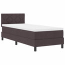 vidaXL Boxrugós ágy fejtámlával Sötét Barna 80 x 200 cm szövet