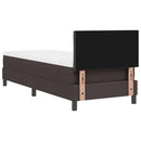 vidaXL Boxrugós ágy fejtámlával Sötét Barna 80 x 200 cm szövet