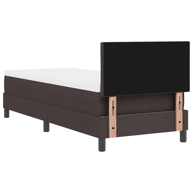 vidaXL Boxspring ágy matraccal Sötét Barna 80 x 200 cm szövet