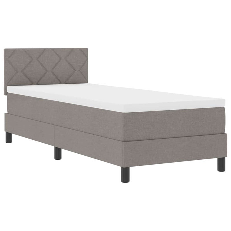 vidaXL Boxspring ágy matraccal matracmal Tópszínű 80 x 200 cm szövet