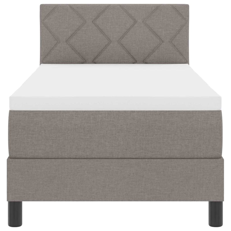 vidaXL Boxspring ágy matraccal matracmal Tópszínű 80 x 200 cm szövet