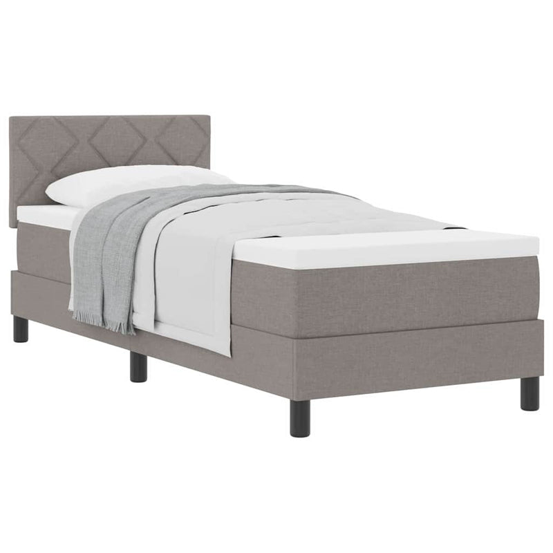 vidaXL Boxspring ágy matraccal matracmal Tópszínű 80 x 200 cm szövet