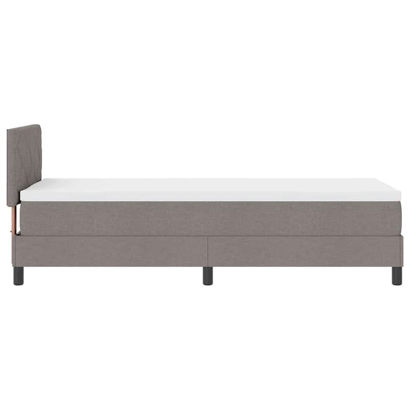 vidaXL Boxspring ágy matraccal matracmal Tópszínű 80 x 200 cm szövet