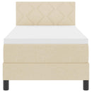 vidaXL Boxspring ágy matraccal matracmal Krém 80 x 200 cm szövet