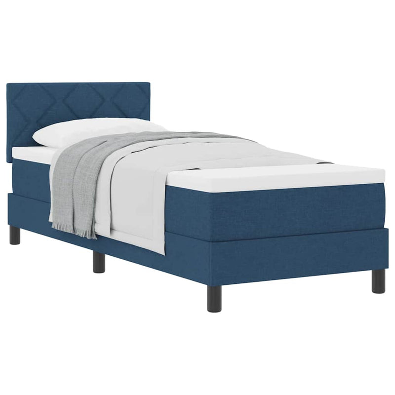 vidaXL Boxspring ágy matraccal matracmal Kék 80 x 200 cm szövet