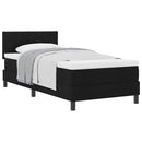 vidaXL Boxspring ágy matraccal matracmal Fekete 90 x 200 cm szövet