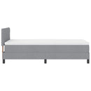 vidaXL Boxrugós ágy fejtámlával Világosszürke 100 x 200 cm szövet