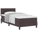 vidaXL Boxrugós ágy fejtámlával Sötét Barna 100 x 200 cm szövet