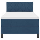 vidaXL Boxspring ágy matraccal matracmal Kék 100 x 200 cm szövet