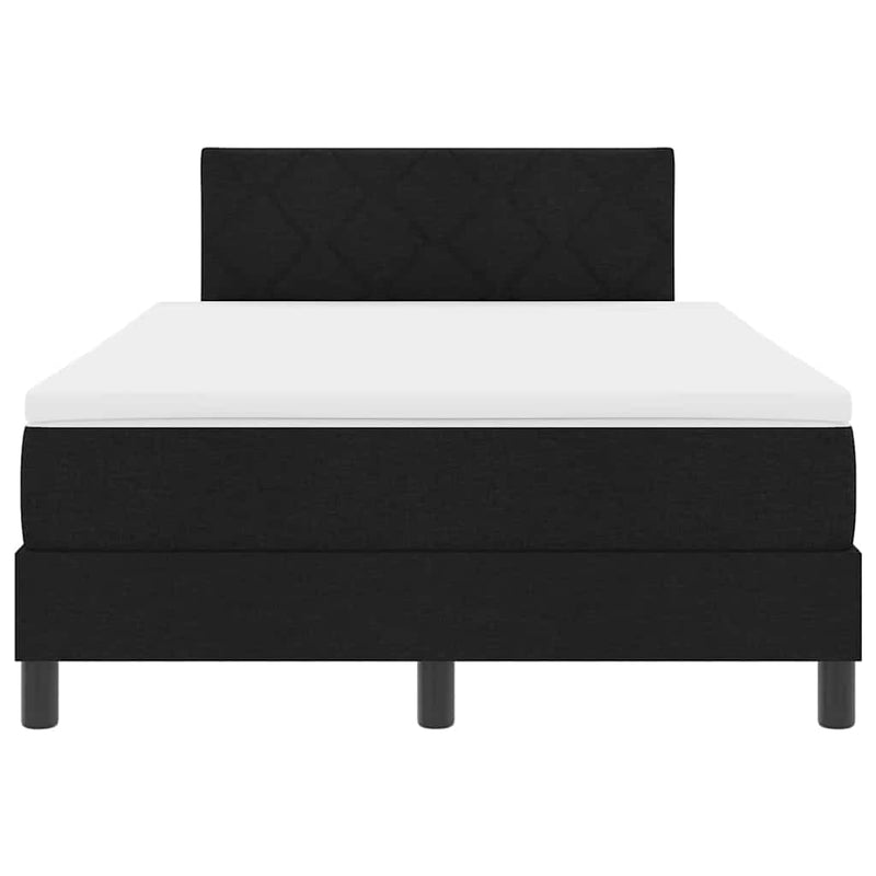 vidaXL Boxspring ágy matraccal matracmal Fekete 120 x 190 cm szövet