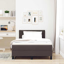vidaXL Boxrugós ágy fejtámlával Sötét Barna 120 x 190 cm szövet
