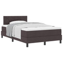 vidaXL Boxrugós ágy fejtámlával Sötét Barna 120 x 190 cm szövet