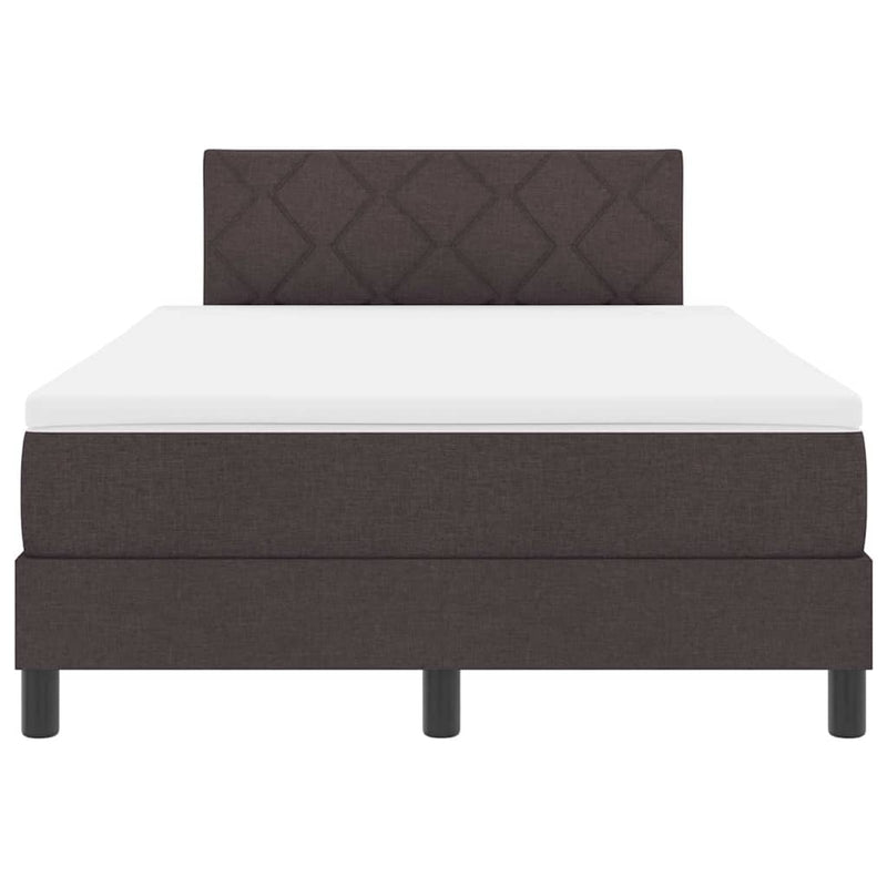 vidaXL Boxspring ágy matraccal Sötét Barna 120 x 190 cm szövet
