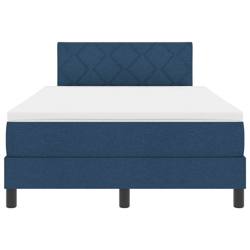 vidaXL Boxspring ágy matraccal matracmal Kék 120 x 190 cm szövet
