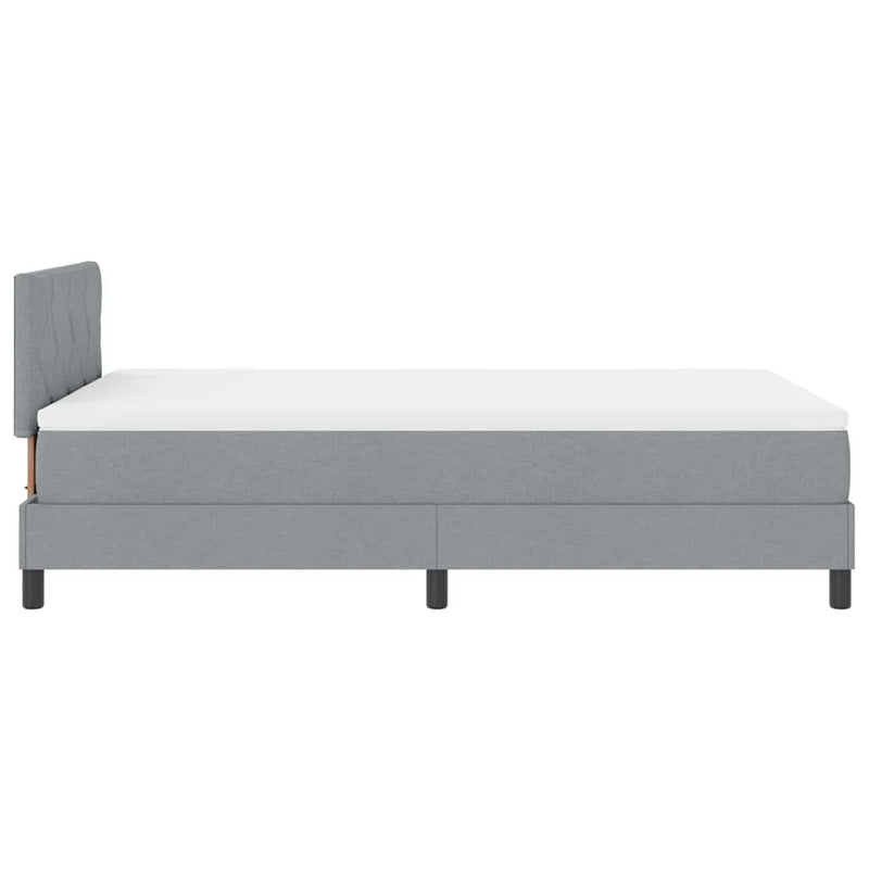 vidaXL Boxspring ágy matraccal Világosszürke 120 x 200 cm szövet