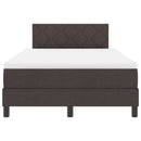 vidaXL Boxspring ágy matraccal Sötét Barna 120 x 200 cm szövet