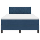 vidaXL Boxspring ágy matraccal matracmal Kék 120 x 200 cm szövet