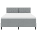 vidaXL Boxspring ágy matraccal Világosszürke 140 x 190 cm szövet