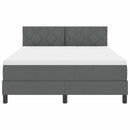 vidaXL Boxspring ágy matraccal Sötétszürke 140 x 190 cm szövet
