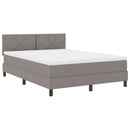 vidaXL Boxrugós ágy fejtámlával Tópszínű 140 x 200 cm szövet