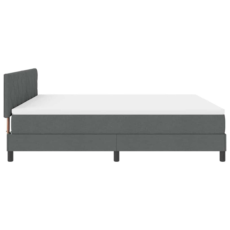 vidaXL Boxspring ágy matraccal Sötétszürke 180 x 200 cm szövet
