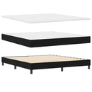 vidaXL Boxrugós ágy fejtámlával Fekete 180 x 200 cm szövet