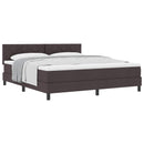 vidaXL Boxrugós ágy párnával Sötét Barna 180 x 200 cm szövet