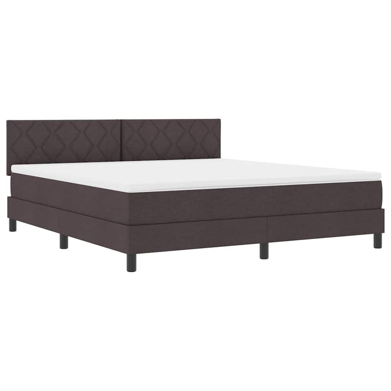 vidaXL Boxspring ágy matraccal Sötét Barna 180 x 200 cm szövet