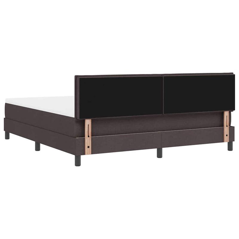 vidaXL Boxspring ágy matraccal Sötét Barna 180 x 200 cm szövet