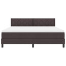 vidaXL Boxrugós ágy párnával Sötét Barna 180 x 200 cm szövet