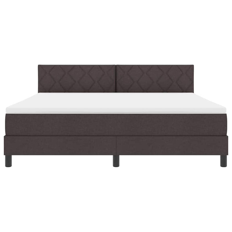 vidaXL Boxspring ágy matraccal Sötét Barna 180 x 200 cm szövet