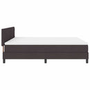 vidaXL Boxrugós ágy párnával Sötét Barna 180 x 200 cm szövet