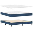 vidaXL Boxrugós ágy fejtámlával Kék 180 x 200 cm szövet