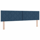 vidaXL Boxrugós ágy fejtámlával Kék 180 x 200 cm szövet