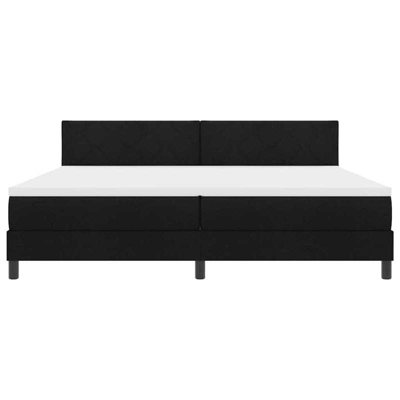 vidaXL Boxspring ágy matraccal matracmal Fekete 200 x 200 cm szövet
