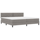 vidaXL Boxspring ágy matraccal matracmal Tópszínű 200 x 200 cm szövet