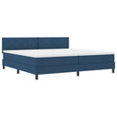 vidaXL Boxspring ágy matraccal matracmal Kék 200 x 200 cm szövet