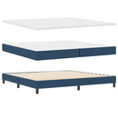 vidaXL Boxspring ágy matraccal matracmal Kék 200 x 200 cm szövet