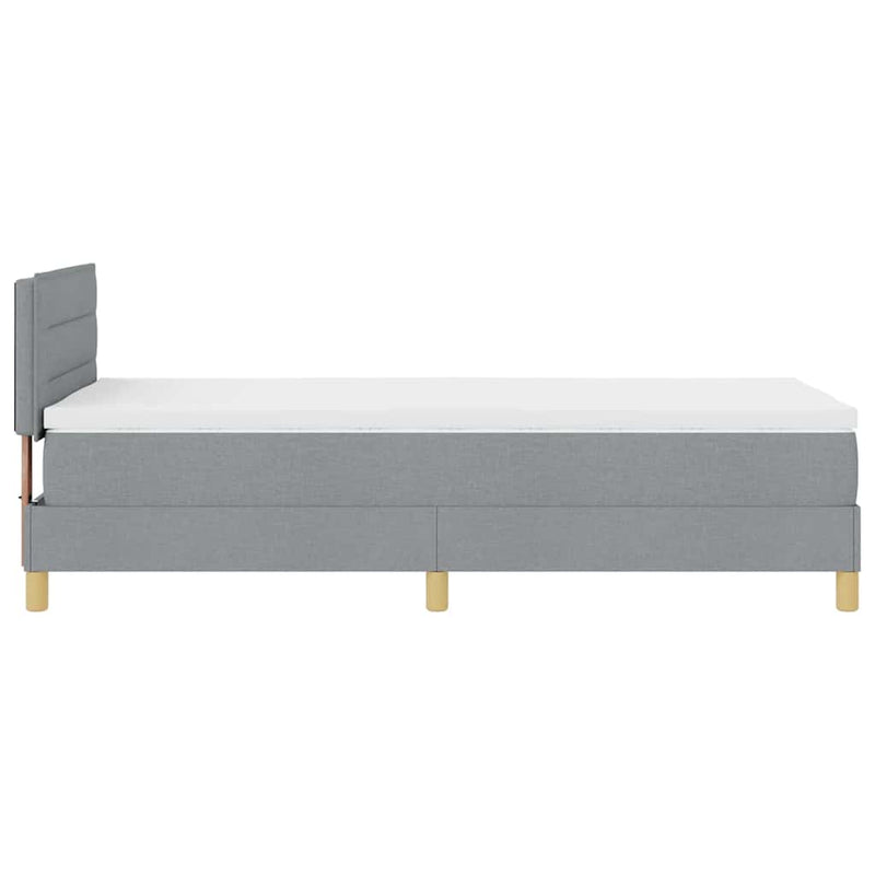 vidaXL Boxspring ágy matraccal Világosszürke 80 x 200 cm szövet