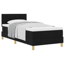 vidaXL Boxrugós ágy párnával fejtámlával Fekete 80 x 200 cm szövet