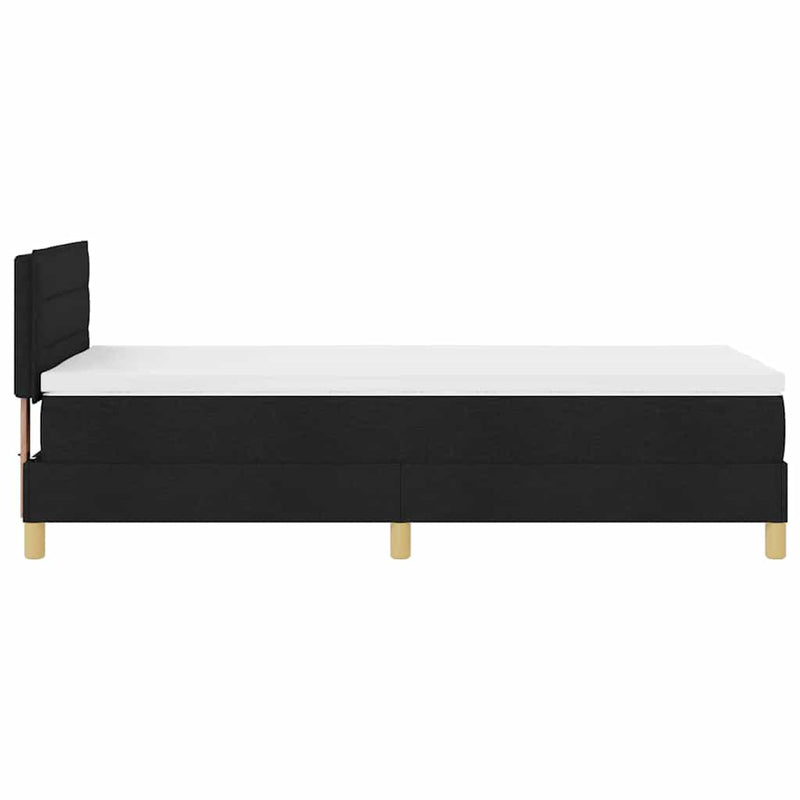 vidaXL Boxspring ágy matraccal matracmal Fekete 80 x 200 cm szövet