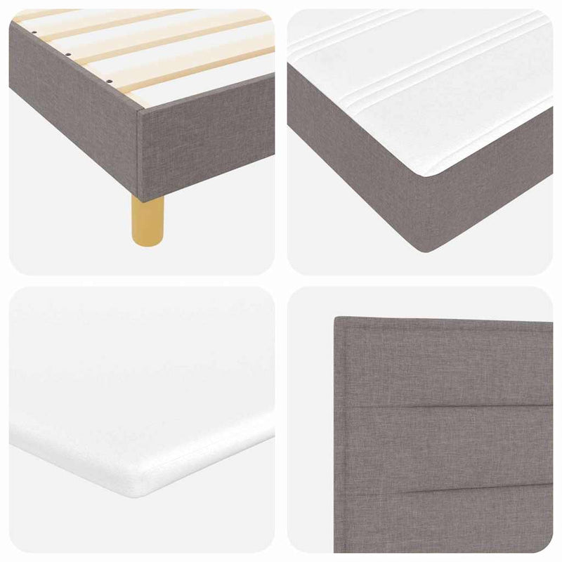vidaXL Boxspring ágy matraccal matracmal Tópszínű 80 x 200 cm szövet