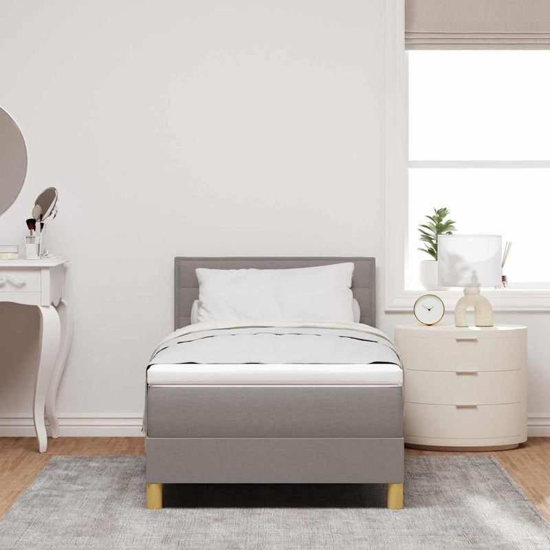 vidaXL Boxspring ágy matraccal matracmal Tópszínű 80 x 200 cm szövet