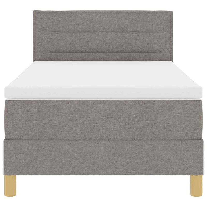 vidaXL Boxspring ágy matraccal matracmal Tópszínű 80 x 200 cm szövet