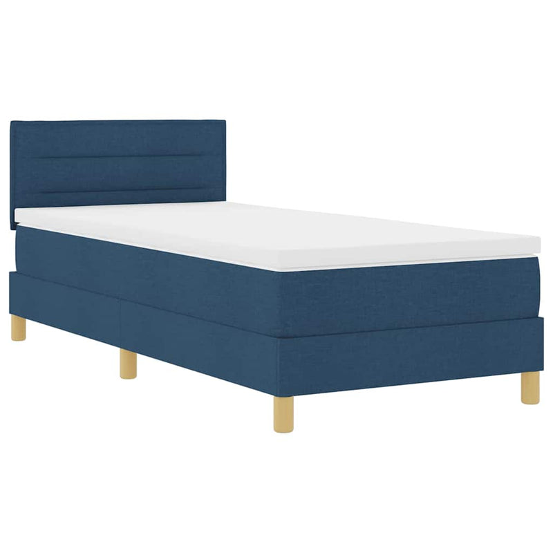 vidaXL Boxspring ágy matraccal matracmal Kék 80 x 200 cm szövet