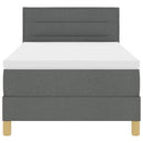 vidaXL Boxspring ágy matraccal Sötétszürke 90 x 190 cm szövet