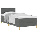 vidaXL Boxspring ágy matraccal Sötétszürke 90 x 190 cm szövet