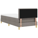 vidaXL Boxrugós ágy párnával fejtámlával Tópszínű 90 x 190 cm szövet