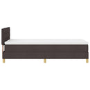 vidaXL Boxrugós ágy párnával Sötét Barna 90 x 200 cm szövet